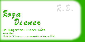 roza diener business card